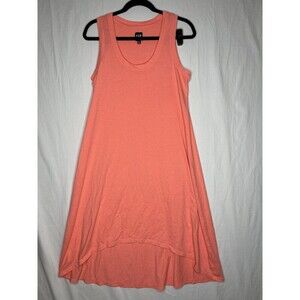 Women's Gap Sleeveless Cotton Blend Peach Orange HI-Low Maxi Dress Size M